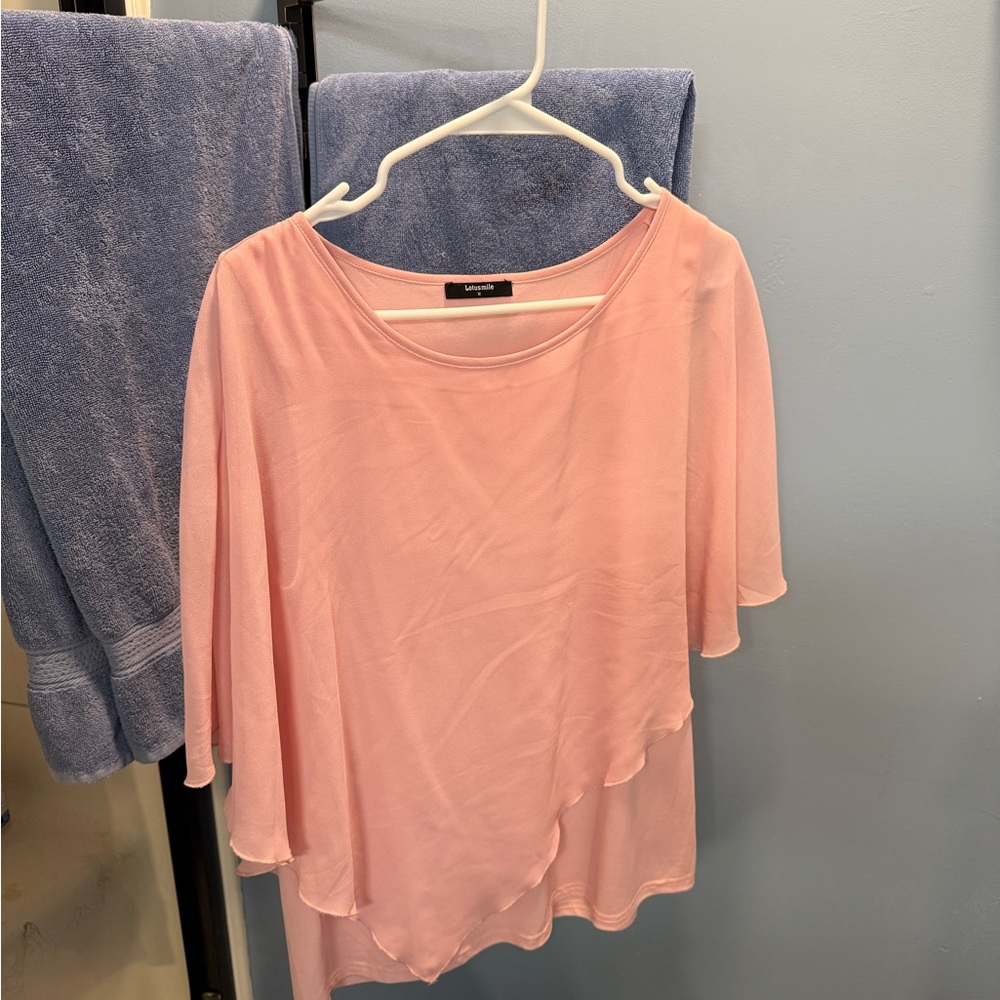 Elegant Pink Draped Top